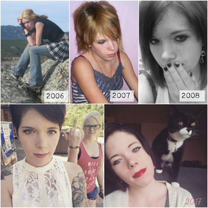 14-16 Years Old Vs. Nowadays. 10 Years Really Changes People! But Oh Was I The "coolest" Kid In Highschool, So Egdy. Ha Ha =) Still Love My Punk Music Though.