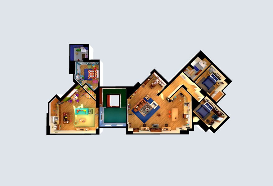 As Big Bang Theory Fans, We Created A 3d Model Of Sheldon, Penny & Leonard Apartments