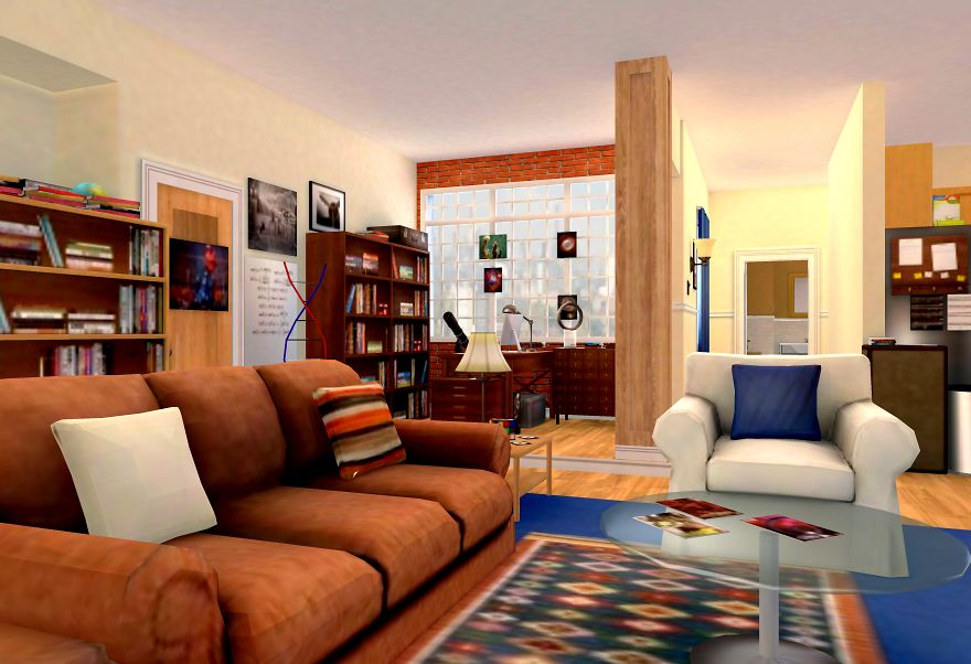 As Big Bang Theory Fans, We Created A 3d Model Of Sheldon, Penny & Leonard Apartments