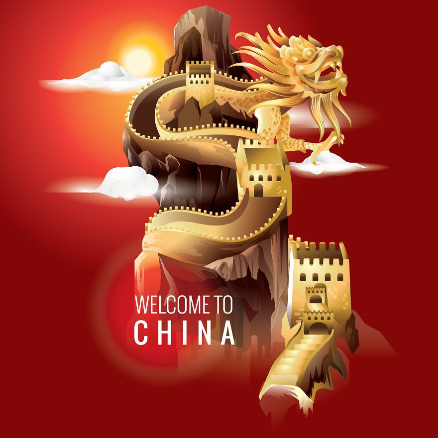 Great Wall + Dragons = Chinese Me Is Proud/honoured