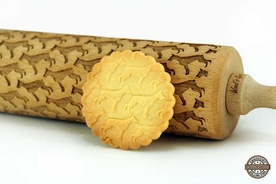 Engraved And Embossed Rolling Pins With Any Pattern