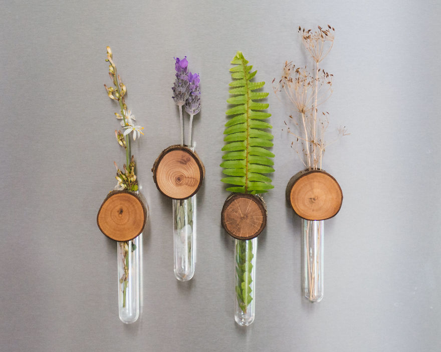 I Made Magnetic Vases For Flowers