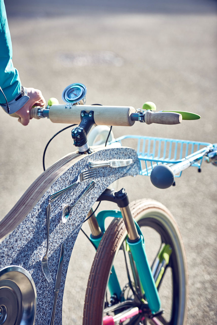74 Kitchen Utensils Were Used To Construct This Bike