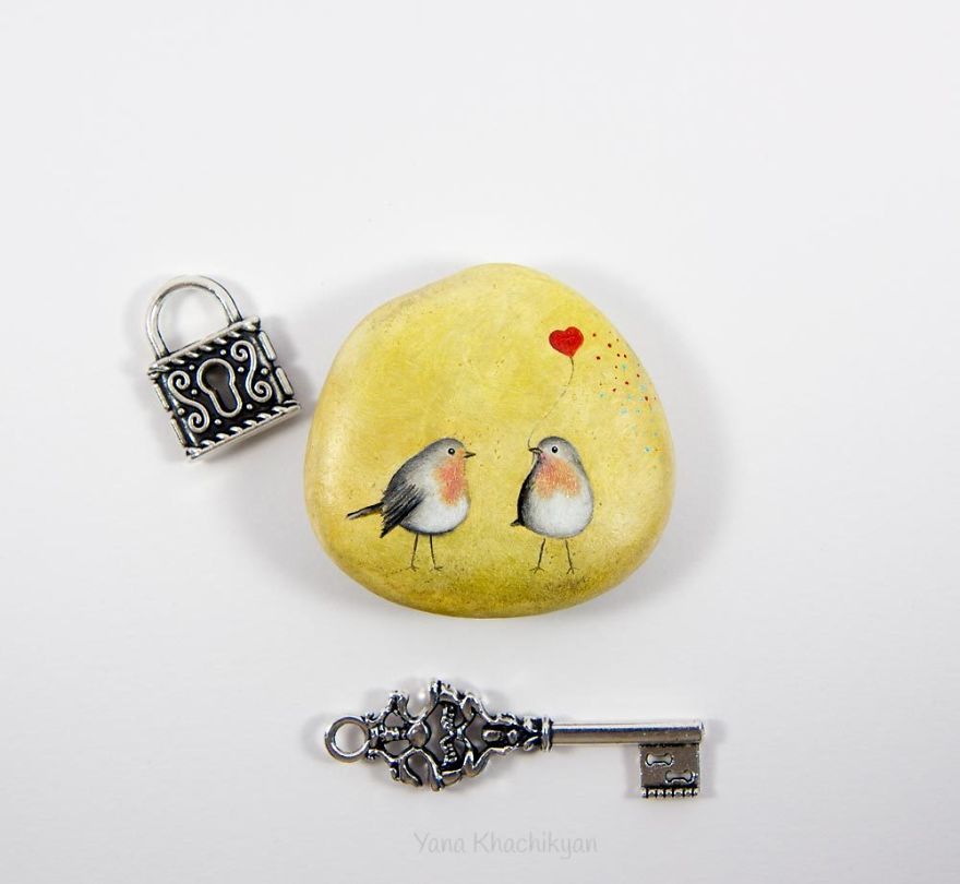 Oil Paintings On Stones