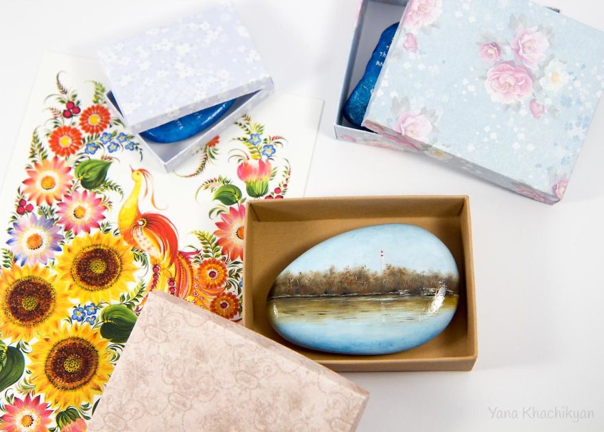 Oil Paintings On Stones