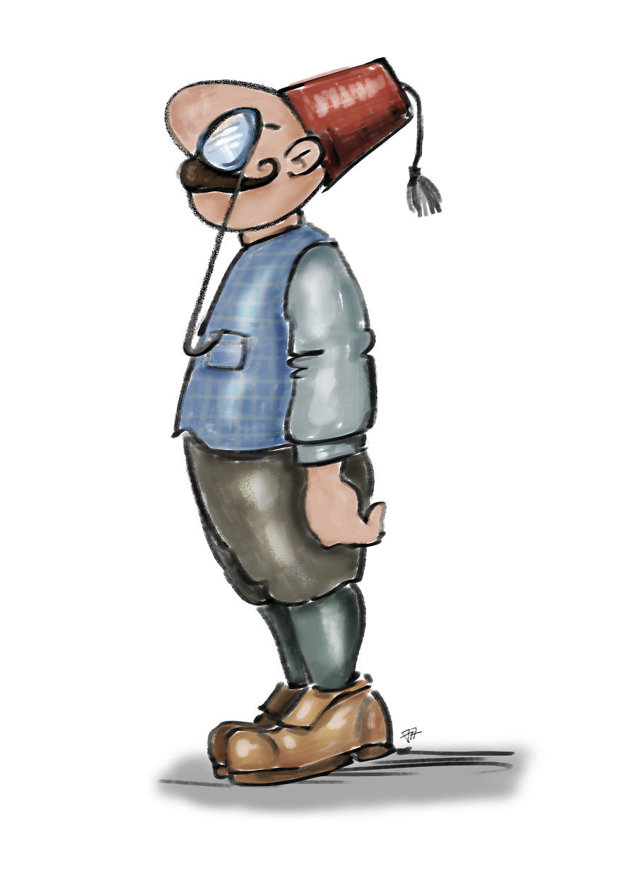 Gentleman With Fez - Atelier-vladi