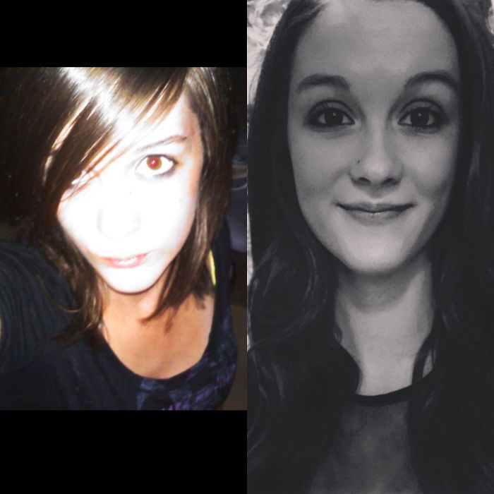Me A Emo Middle Schooler In 2010 Vs. A Junior In College 2017. Learned How To Smile