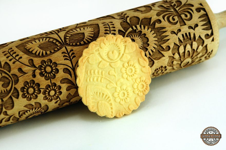 Engraved And Embossed Rolling Pins With Any Pattern