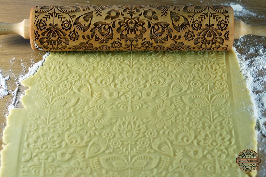 Engraved And Embossed Rolling Pins With Any Pattern