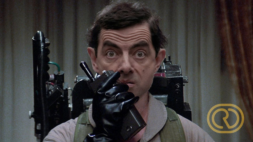 I Mashed Up Mr Bean With Ghostbusters In Photoshop