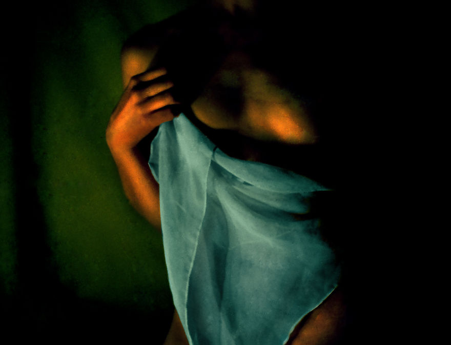 I Use One Candle To Light The Female Nude Form, Then Photographed It