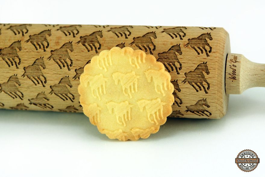 Engraved And Embossed Rolling Pins With Any Pattern