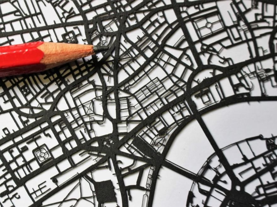 How I Went From Being A Corporate Middle Manager To Cutting Intricate Papercut Street Maps
