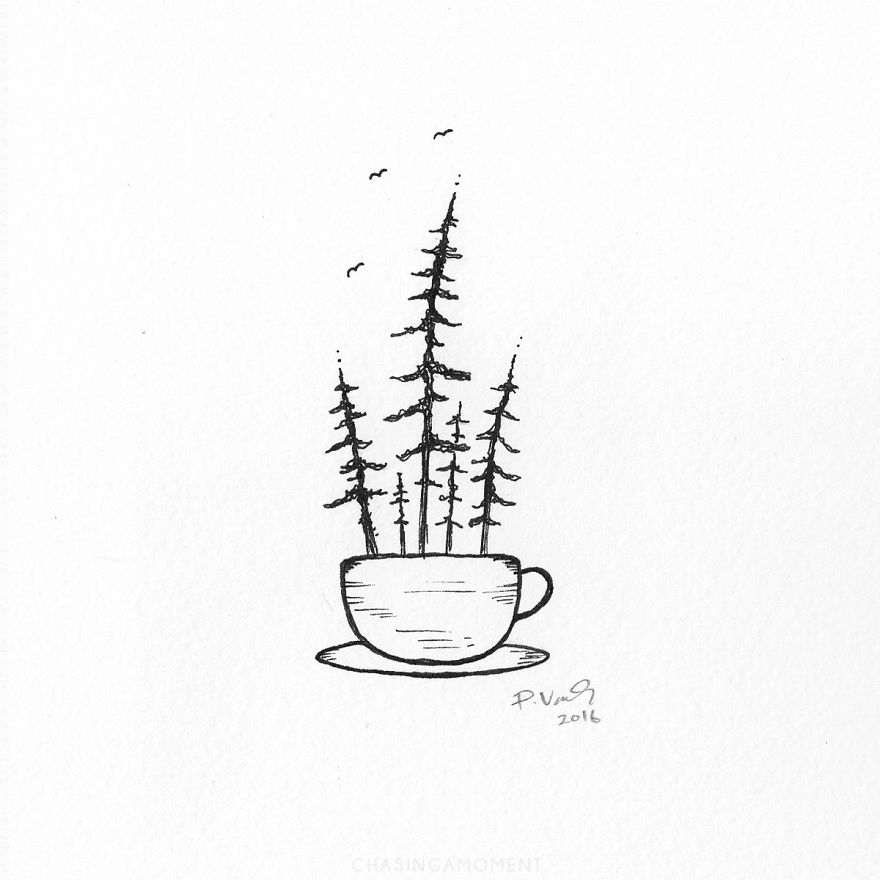 I Create Illustrations Inspired By Coffee And Nature
