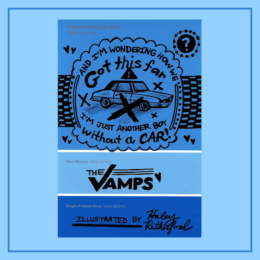 I Draw Lyrics On Paint Swatches