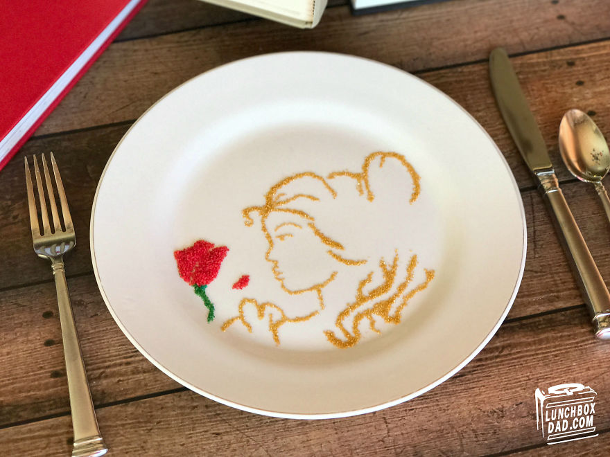 I Make Portraits Out Of Sugar Sprinkles To Surprise My Kids In The Morning