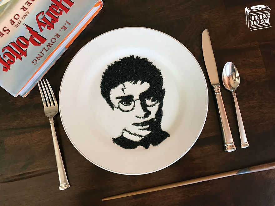 I Make Portraits Out Of Sugar Sprinkles To Surprise My Kids In The Morning