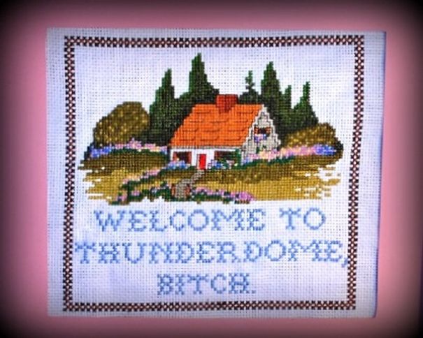 I Subvert Traditional Cross-Stitching To Create Hilarious And Colorful Works Of Art I Subvert Traditional Cross-Stitching To Create Hilarious And Colorful Works Of Art