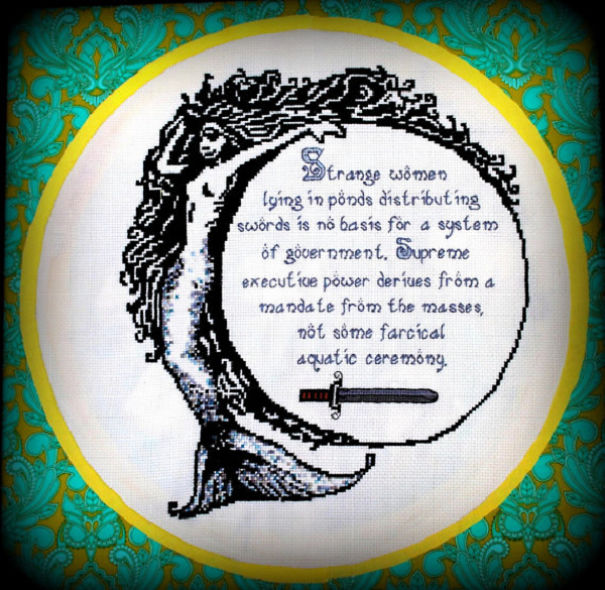 I Subvert Traditional Cross-Stitching To Create Hilarious And Colorful Works Of Art