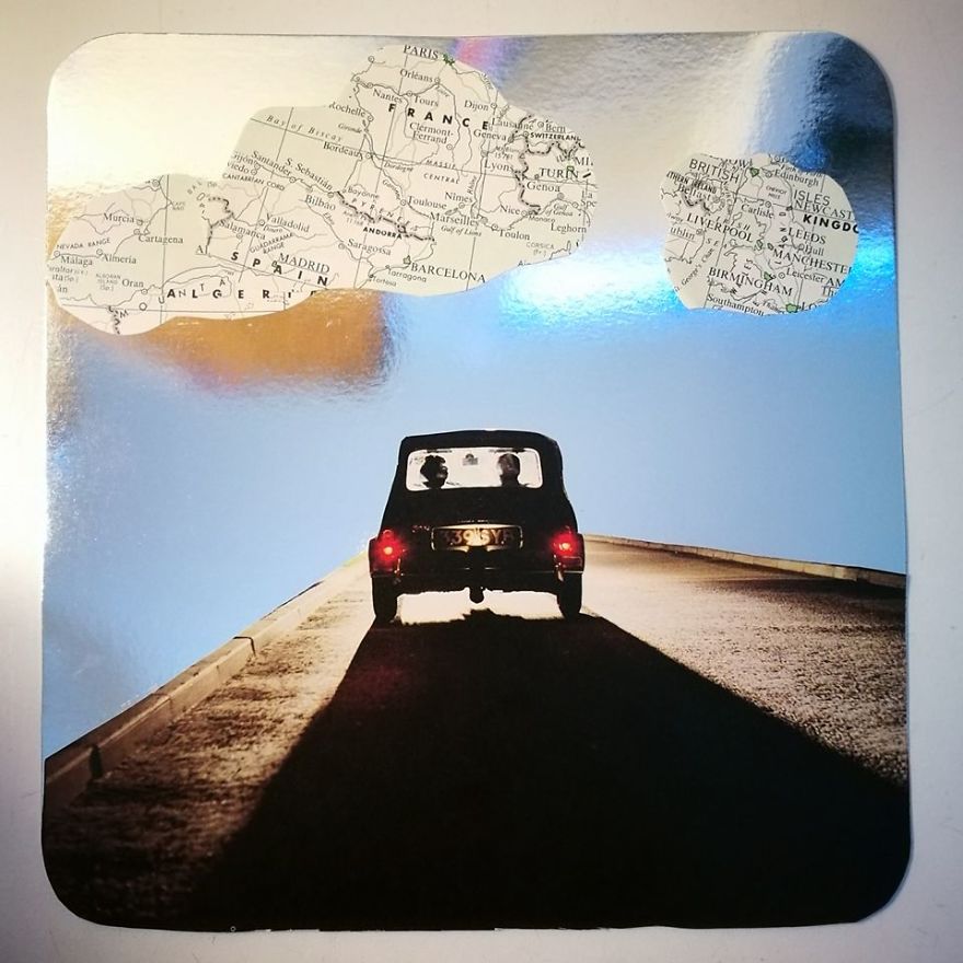 I Create Collages Using Pictures I Find In Old Used Books