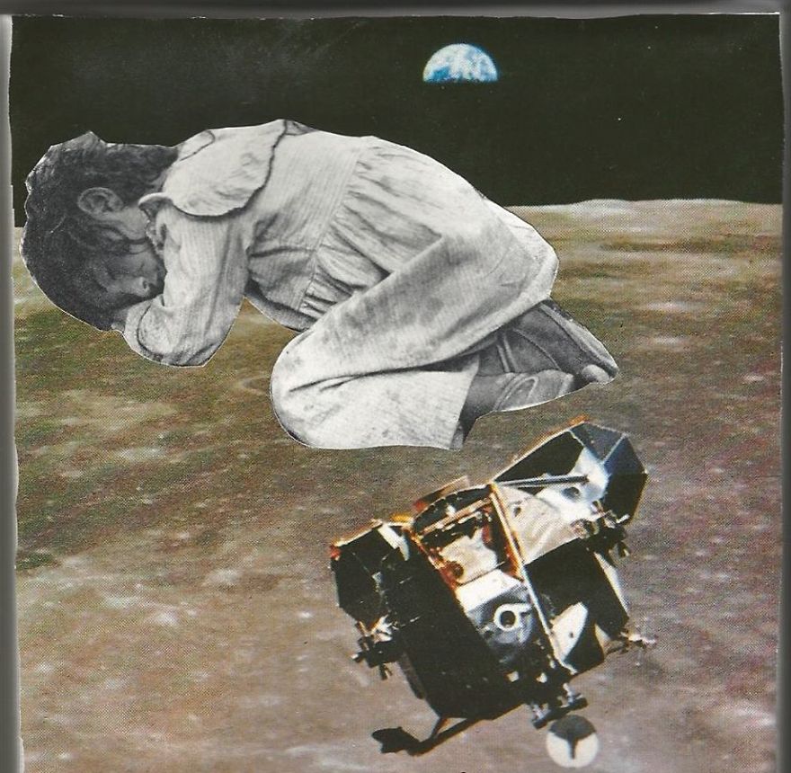 I Create Collages Using Pictures I Find In Old Used Books