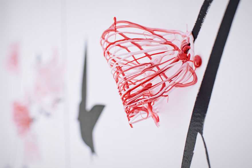 I Create 3D Magnolia Flowers On Walls Using Industrial Silicone