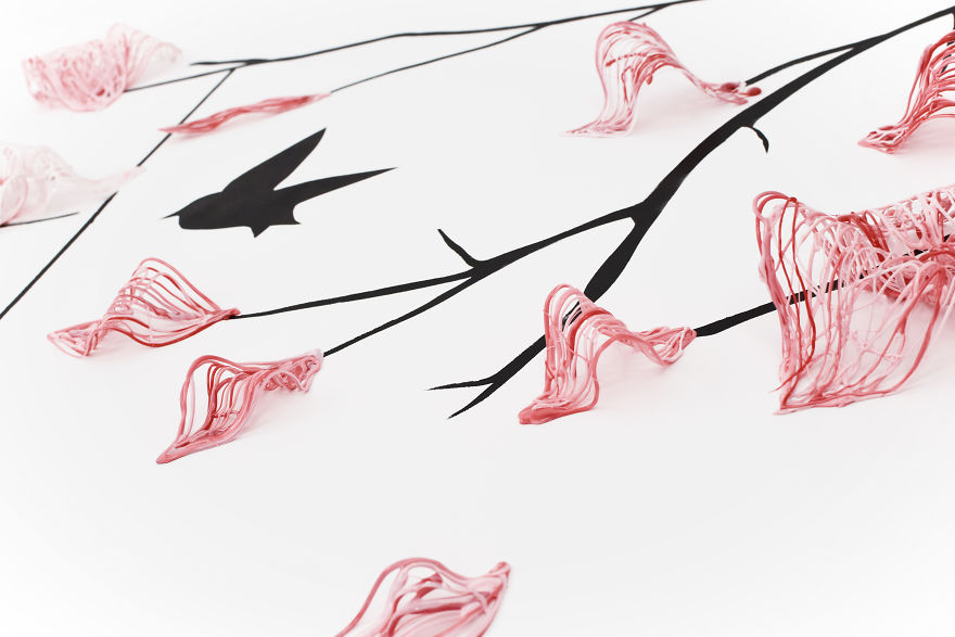 I Create 3D Magnolia Flowers On Walls Using Industrial Silicone