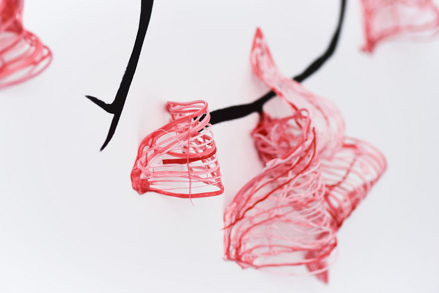 I Create 3D Magnolia Flowers On Walls Using Industrial Silicone