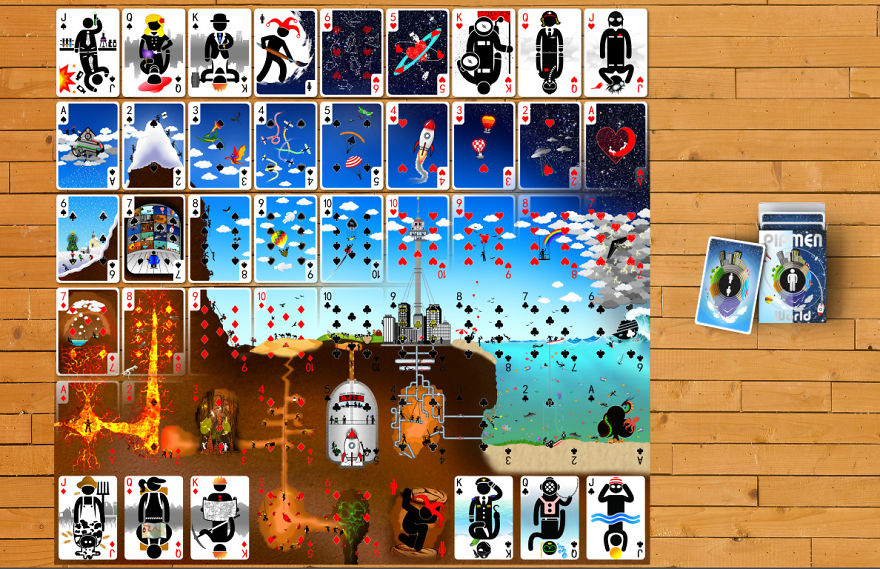 I Made A Deck Of Cards Where Each Individual Picture Connects To Make A Giant Puzzle!