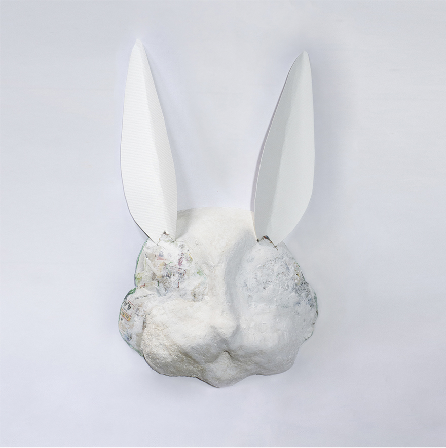I Made A Simple Bunny Mask Out Of Paper M&acirc;ch&eacute;
