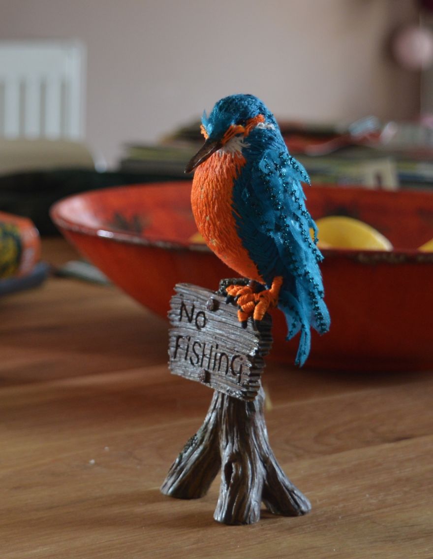 I Make Birds From Fabric And Thread