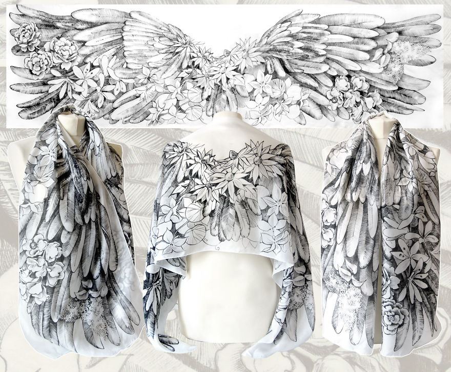 I Paint On Silk To Create Wearable Piece Of Art