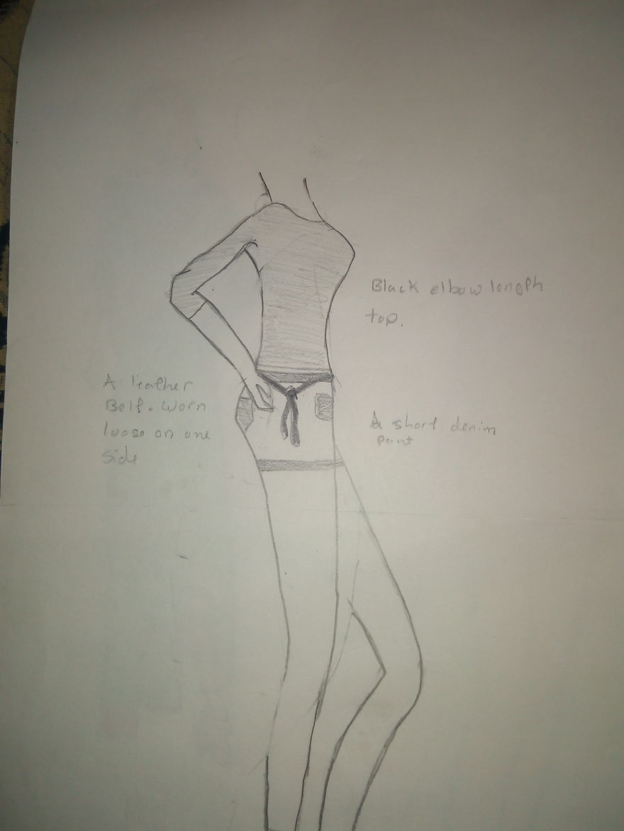 I Started To Draw Fashion Sketches.