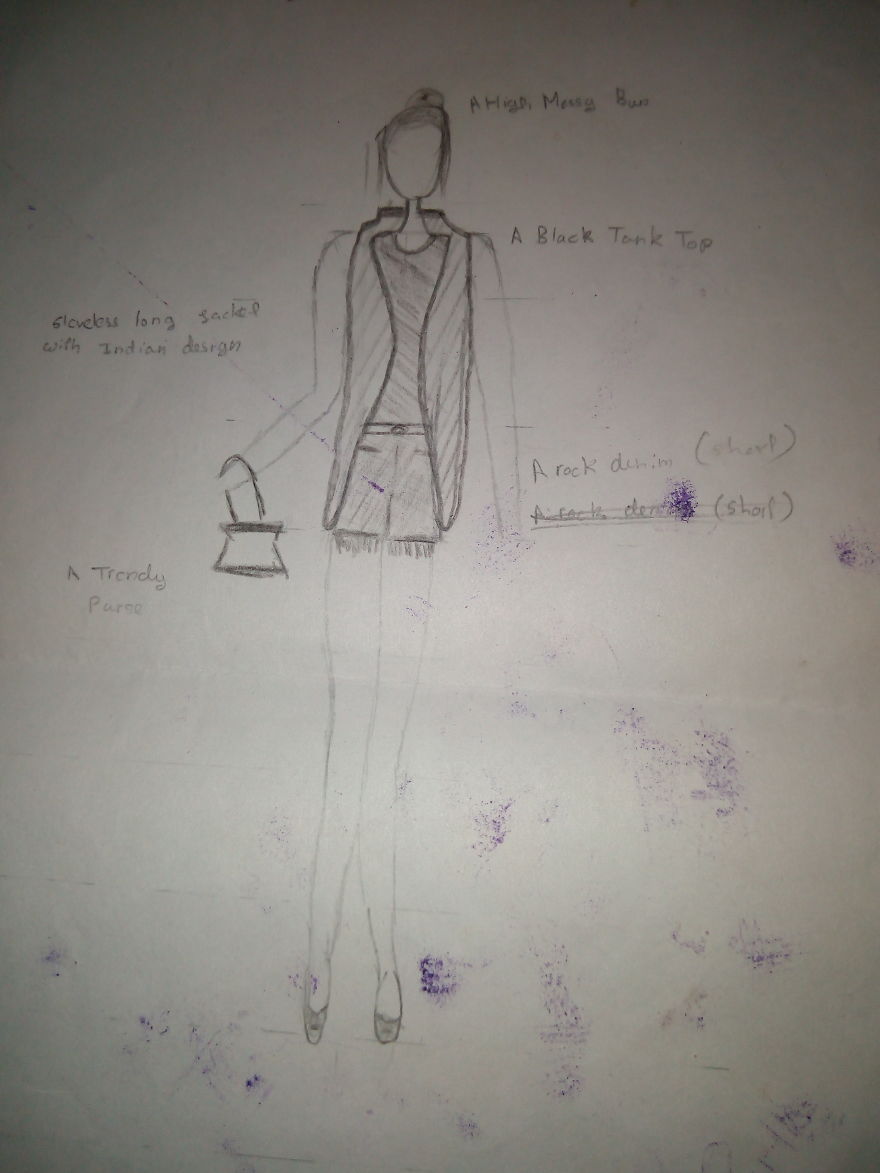 I Started To Draw Fashion Sketches.