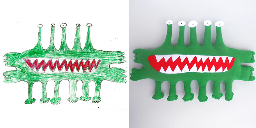I Turn Your Little Artist’s Drawing Into A Unique, Handmade Softie To Celebrate The Magic Of Childhood!