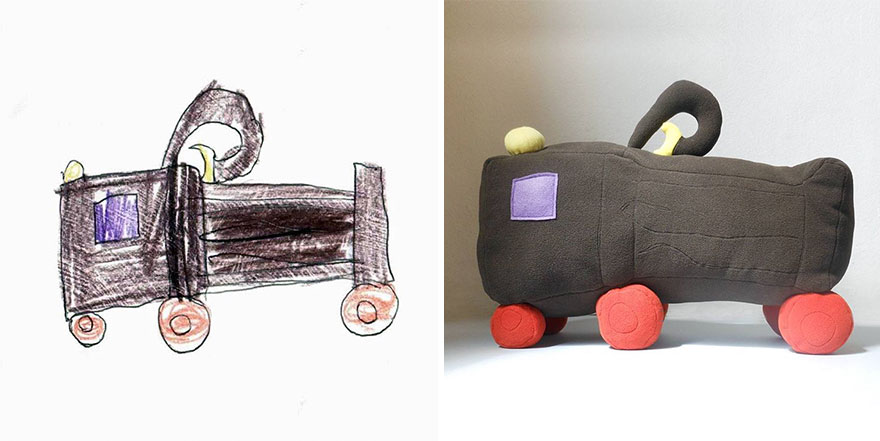 I Turn Your Little Artist’s Drawing Into A Unique, Handmade Softie To Celebrate The Magic Of Childhood!