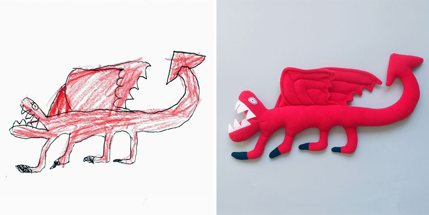 I Turn Your Little Artist’s Drawing Into A Unique, Handmade Softie To Celebrate The Magic Of Childhood!