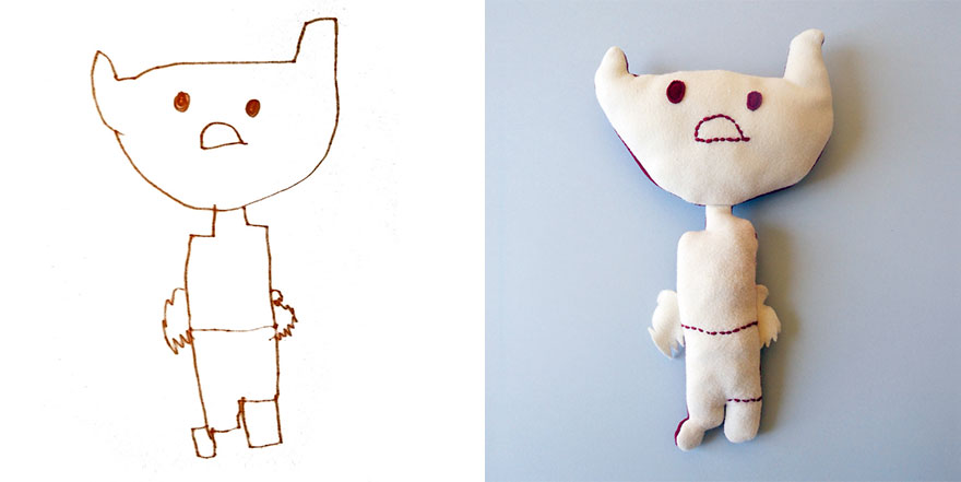 I Turn Your Little Artist’s Drawing Into A Unique, Handmade Softie To Celebrate The Magic Of Childhood!
