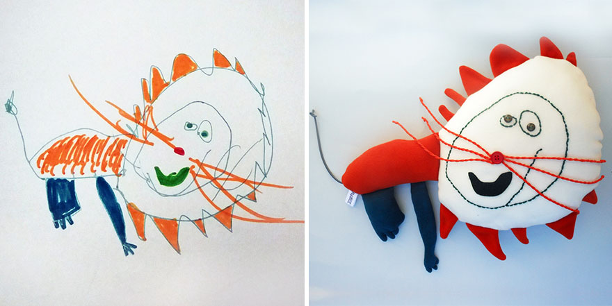 I Turn Your Little Artist’s Drawing Into A Unique, Handmade Softie To Celebrate The Magic Of Childhood!