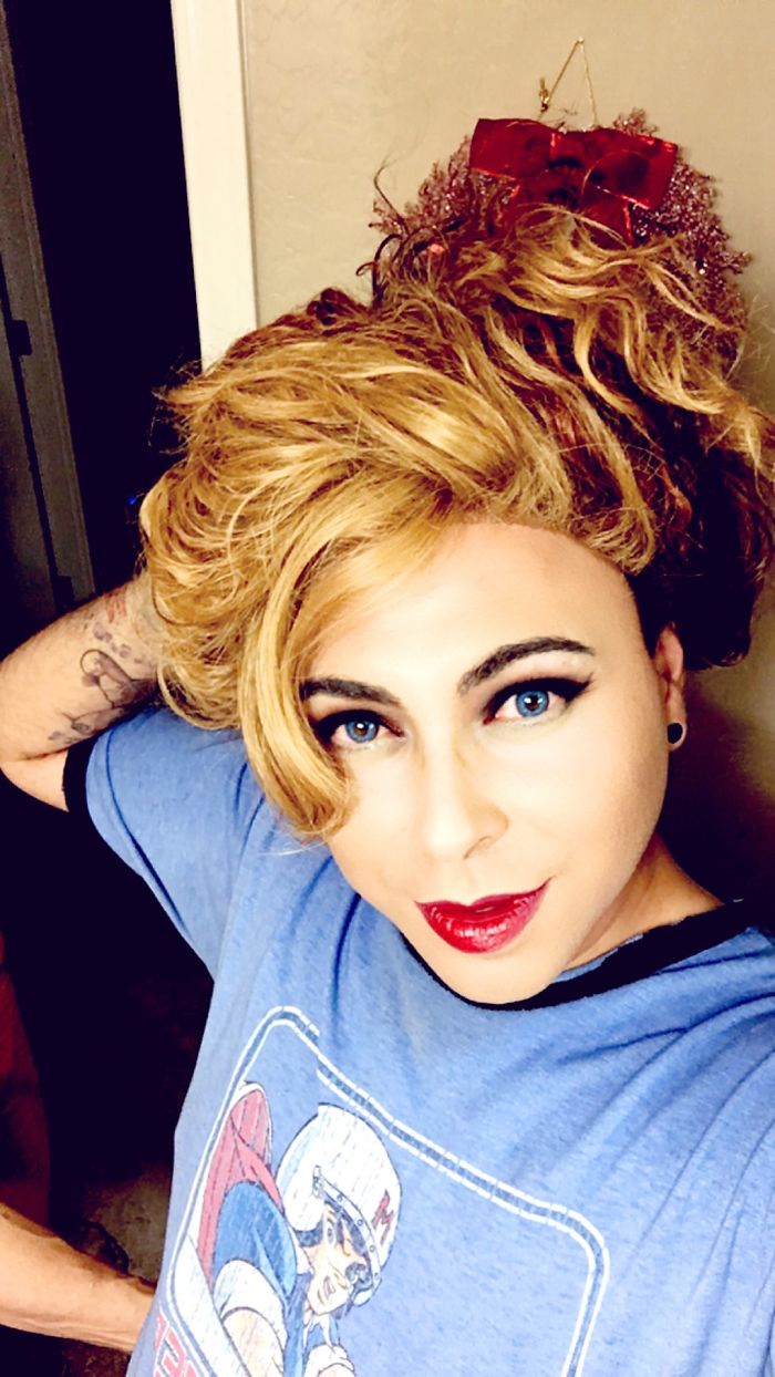 18 Yrs Old Enough Kid To 32 Looking Like Fierce Drag Queen. Makeup Paid Off Along The Line.