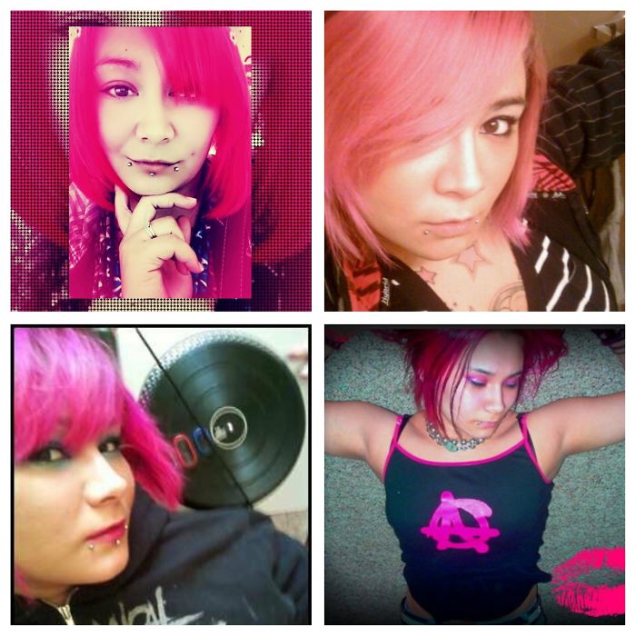 Top Left: 27 Years Old, Mommy, Married And Happy With Life. Top Right And Bottom Left: 21 Years Old. Bottom Right: 13 Years Old.