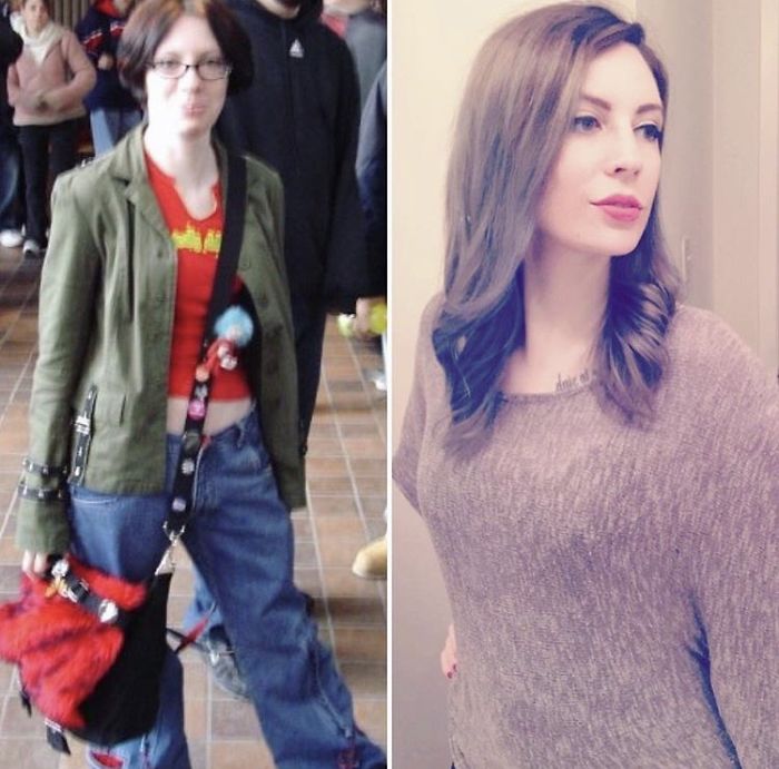 15 Years Old Vs. 28 Years Old. I'm Now A Mom, An Artist, And Teacher.