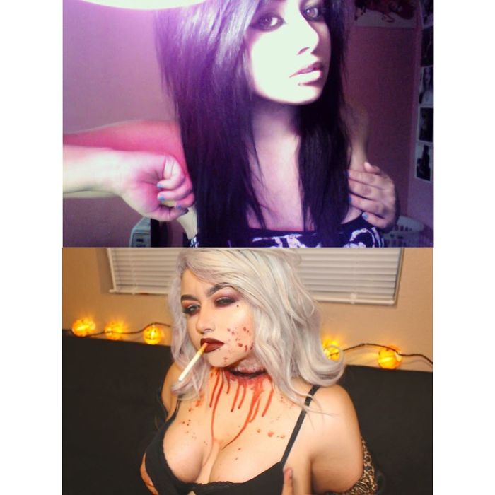 Still Pretty Much The Same Personality. Rebellious Teen To Photographer/cammodel. Nothing Has Changed Except Having A Job And My Looks. 19 Then 26 Now.