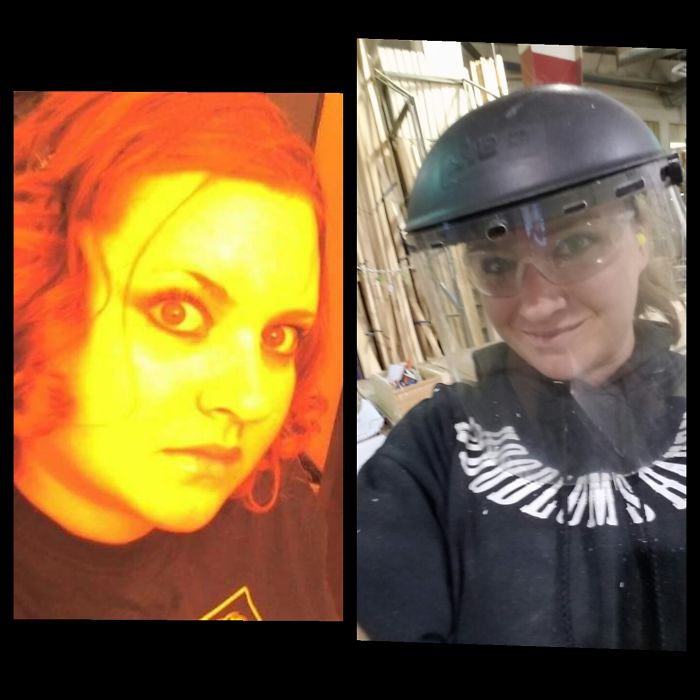 Before (2005) Just Graduated Hs And Got Married. Yikes! Now I'm Divorced, I'm A Sawyer At A Mill, And Glad I Dropped The Zombie Look. Lol.