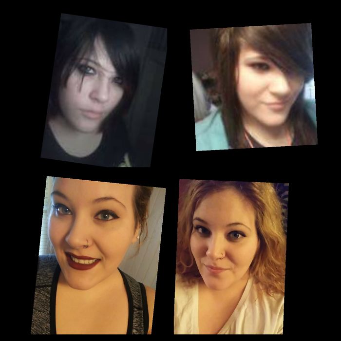Black Hair Is Freshman Year, 2 Is 8th Grade, 3rd And 4th Are From This Month :p