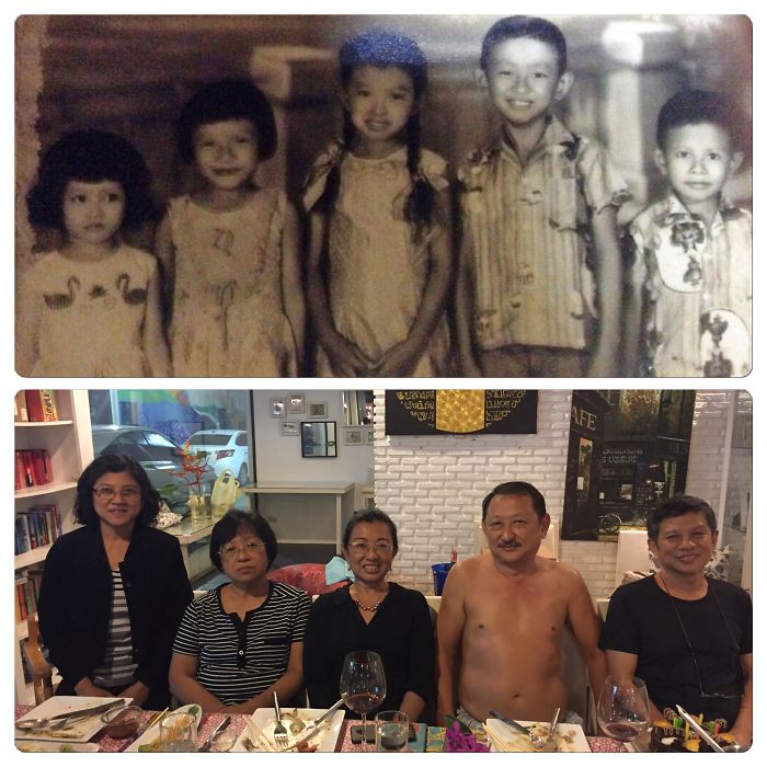 My Dad Was 10 Years Old Surrounded By His Siblings. And This Year He Celebrated His 60th Birthday With All Of Them Again (2016).