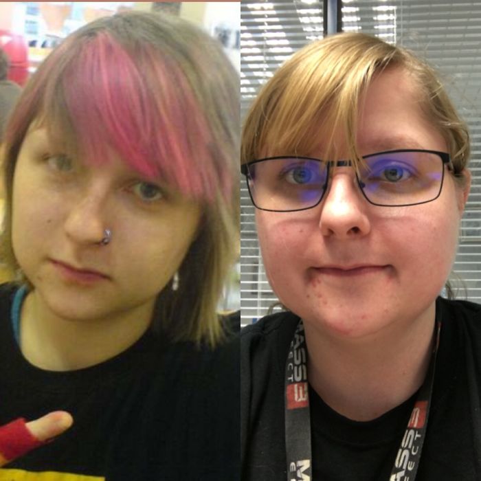 From Partly Emo To It Geek (8 Years Difference)