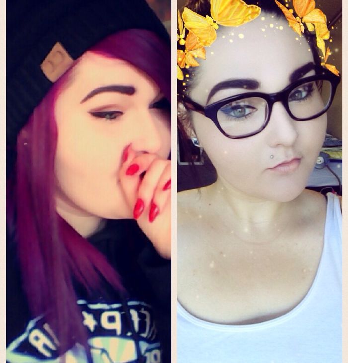 Struggling Sixteen-year-old Writer With Purple Hair, Transformed Into A Struggling Nineteen-year-old Writer With Great Eyebrows.