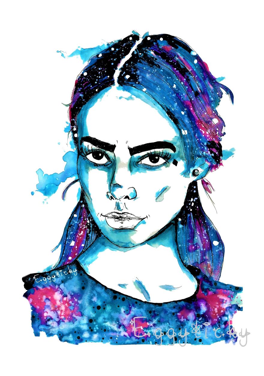 I Draw Watercolour Portraits Of Beauties I Draw Watercolour Portraits Of Beauties