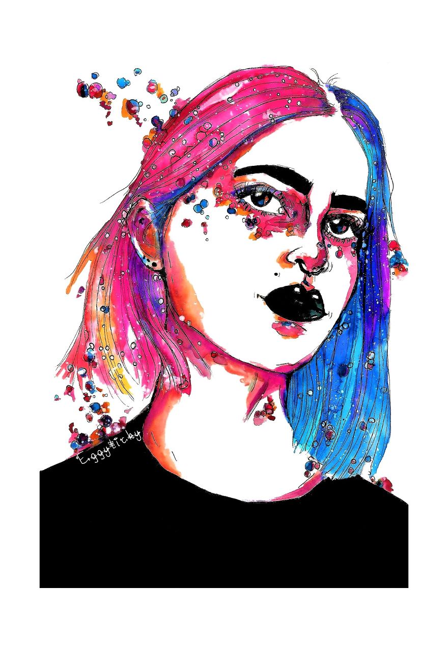 I Draw Watercolour Portraits Of Beauties I Draw Watercolour Portraits Of Beauties